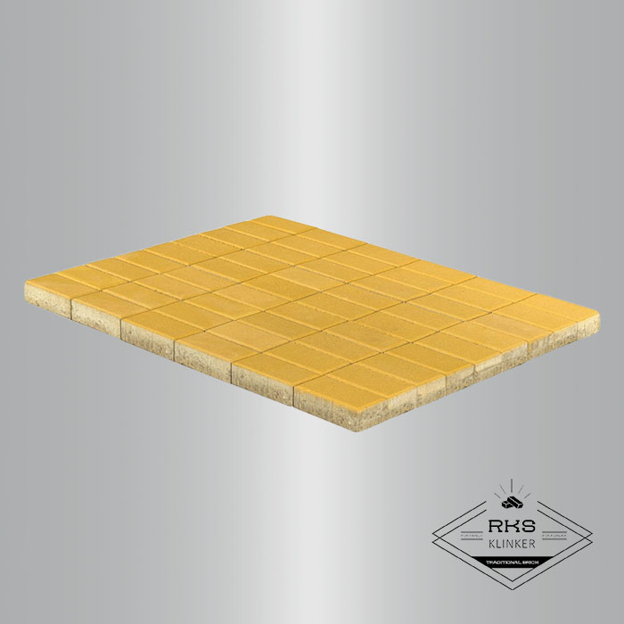 Тротуарная плитка BRAER, Прямоугольник, Жёлтый, 200х100 мм в Орле